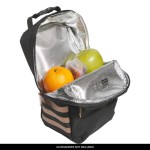 adidas Santiago 保温ランチバッグ（6.5L）、バックル付きハンドル、チャコール/ローズゴールド、ワンサイズ